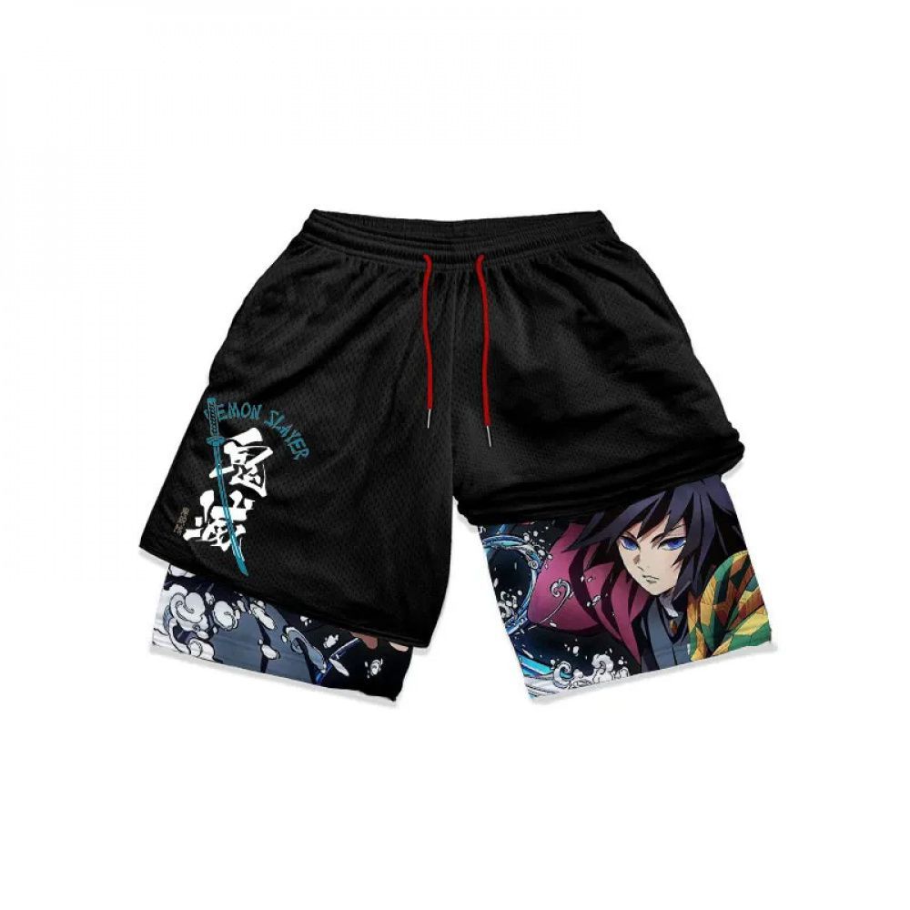 Shorts de Compressão Giyu Tomioka Demon Slayer